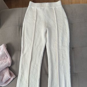 Weekend stories plush pants with slit